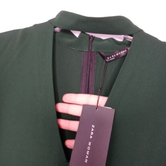 Zara emerald green choker dress size XS - Picture 8 of 11